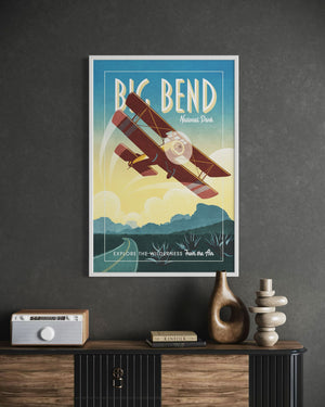 Sopwith Pup aviation art white frame office mockup