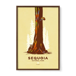 Sequoia National Park park wall art walnut frame