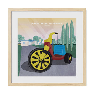 Oak framed Big Wheel art print