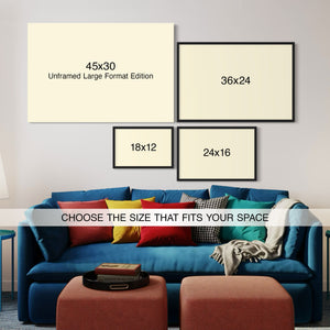 Texas Poster Set poster frame size comparison mockup