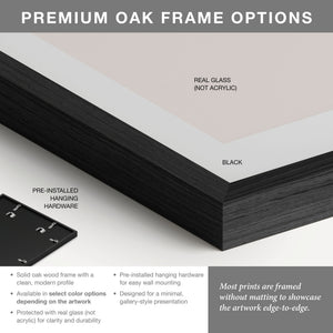 Built on Texas Industrial poster frame color options and details