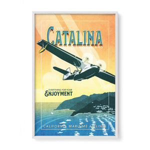 Catalina aviation print white frame