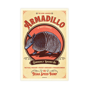 Armadillo poster by Jonathan Rice unframed