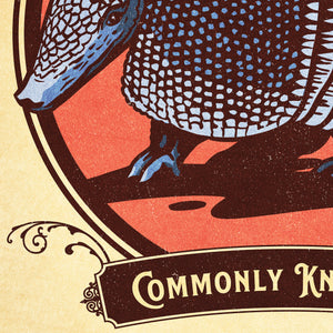 Armadillo poster by Jonathan Rice detail mockup