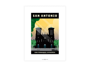 San Antonio, Texas — San Fernando Cathedral poster unframed print view