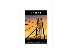 Dallas, Texas — Margaret Hunt Hill Bridge poster unframed print view