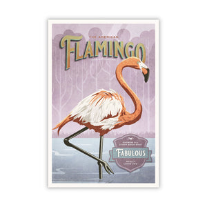 American Flamingo poster unframed