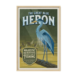 Great Blue Heron – Creatures of Character Poster