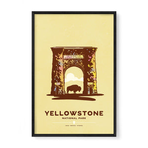 Yellowstone National Park park wall art black frame