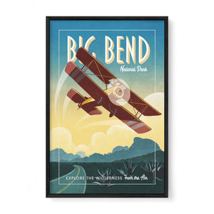 Sopwith Pup aviation print black frame display