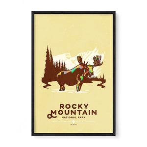 Rocky Mountain National Park park wall art black frame