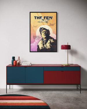 Supermarine Spitfire airplane poster black frame living room wall mockup