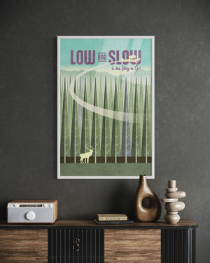 Piper Cub aviation art white frame office mockup