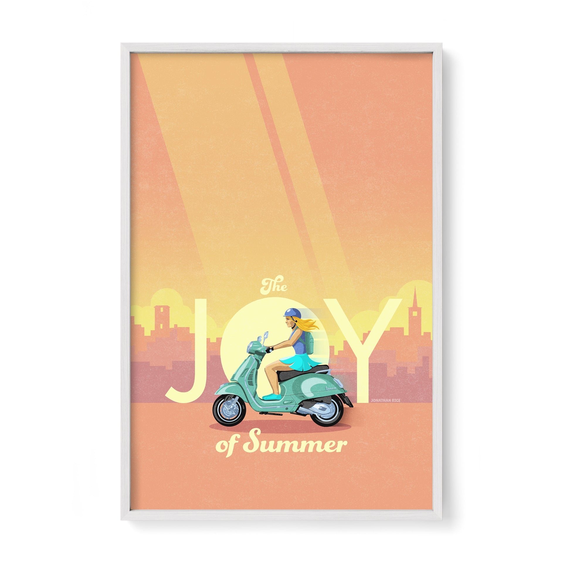 Vespa Italy Poster | The Joy of Summer Travel Art Print - The 
