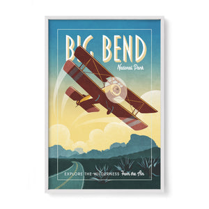 Sopwith Pup aviation print white frame display