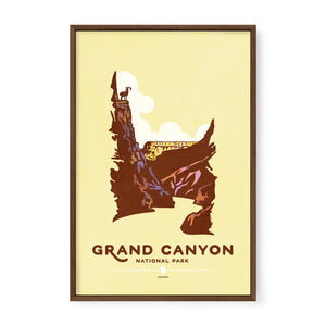Grand Canyon National Park walnut frame Option