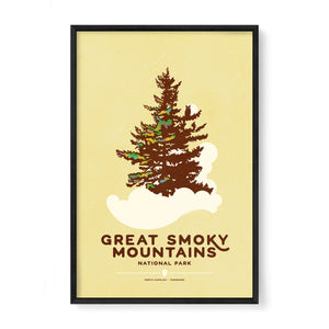 Great Smoky Mountains National Park park wall art black frame