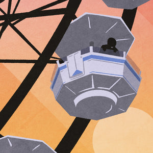 Galveston, Texas — Pleasure Pier poster detail close-up