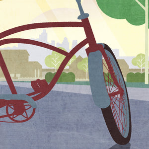 Close-up of the Banana Seat Bicycle illustration showing the iconic banana seat and sissy bar