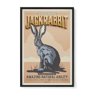 Jackrabbit poster by Jonathan Rice black frame
