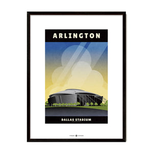 DALLAS STADIUM BLACK FRAMED PRINT