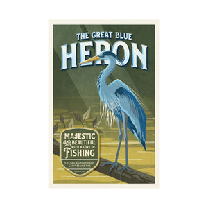 Great Blue Heron – Creatures of Character Poster