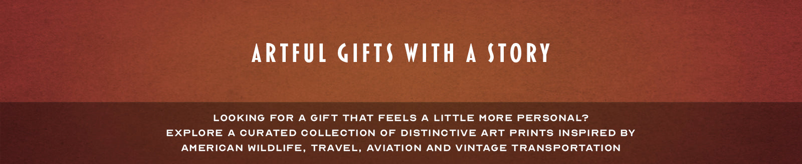 Artful Gifts with A Story promotional banner