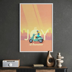 Vespa aviation art white frame office mockup