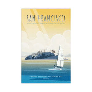 San Francisco Alcatraz travel poster unframed