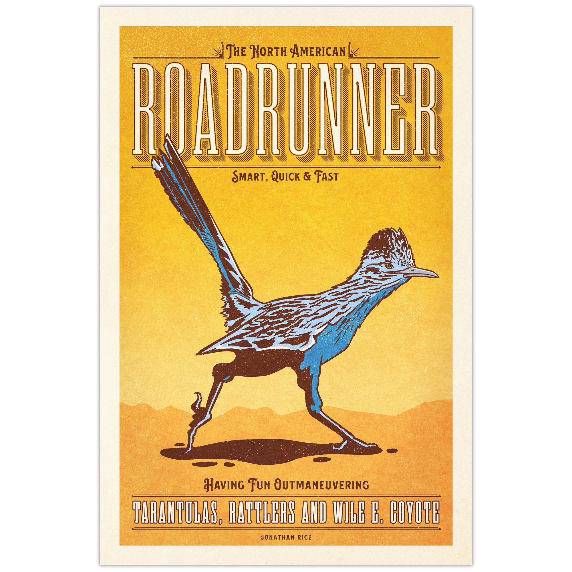 Roadrunner — Creatures of Character Poster - The Creative Visualist