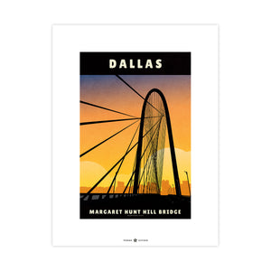 Dallas, Texas — Margaret Hunt Hill Bridge poster unframed print view