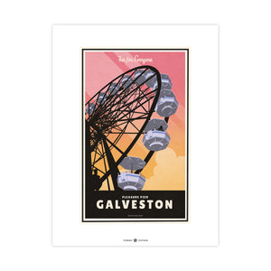 Galveston, Texas — Pleasure Pier poster unframed print view