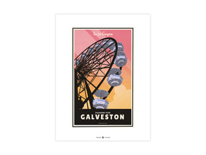 Galveston, Texas — Pleasure Pier poster unframed print view