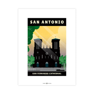 San Antonio, Texas — San Fernando Cathedral poster unframed print view