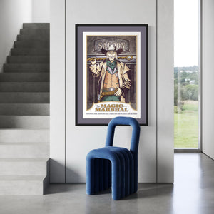 A fantasy-western art print featuring the Magic Marshal—an enchanted lawman blending gritty Old West style with magical charm. Perfect for fantasy lovers, western fans, and unique home decor.
