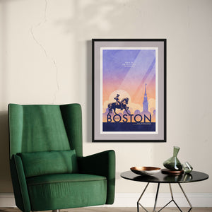 Modern, minimalist giclée art print of Denali National Park & Preserve in Alaska. This simple and classy poster depicts a Caribou standing on a hill top with the mountains in the background.  It has the words “Denali National Park & Preserve, Alaska”  at the bottom. The print’s muted overall background color allows the bold and vibrant colors of the main image to pop. 