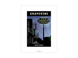 Grapevine, Texas Vintage Neon Sign poster unframed print view