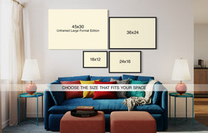 Texas Poster Set poster frame size comparison mockup