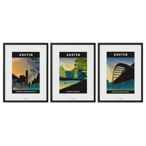 Austin Gallery Set in black frames
