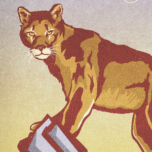 Mountain Lion poster by Jonathan Rice detail mockup