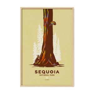 Sequoia National Park national park print oak frame display