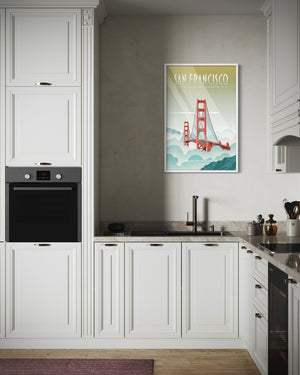 San Francisco — Golden Gate Bridge Fine Art Travel Poster