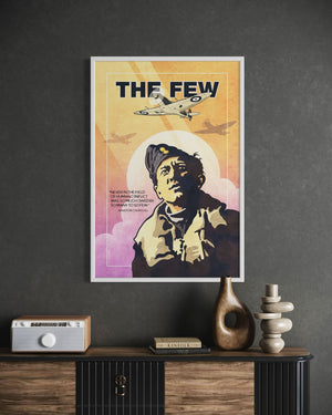 Supermarine Spitfire aviation art white frame office mockup