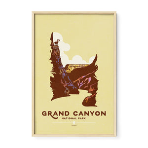 Grand Canyon National Park natural oak frame Option