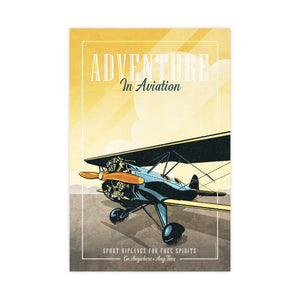 Waco Biplane aviation poster unframed print