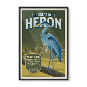Great Blue Heron – Creatures of Character Poster