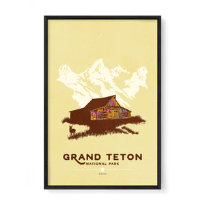 Grand Teton National Park park wall art black frame