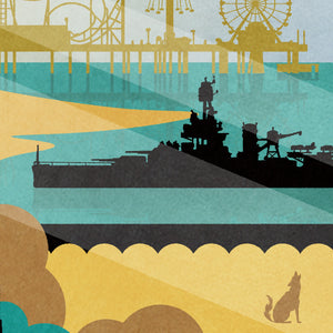 detail of Lone Star Legacy Texas montage showing layered textures and vintage color palette