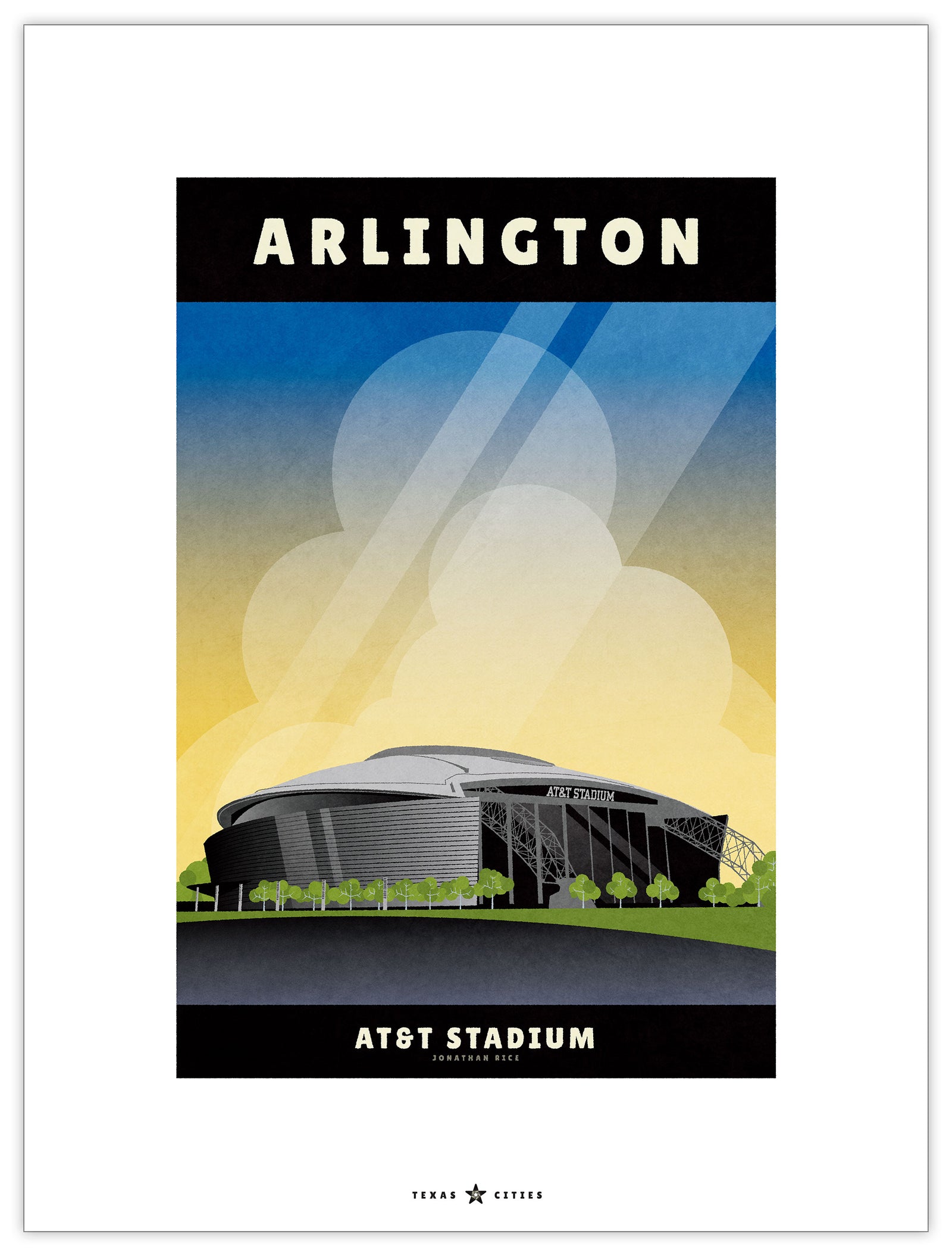 AT&T Stadium Dallas, Texas Poster Giclee Art Print