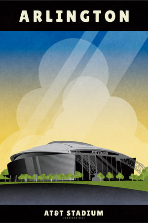 AT&T Stadium Dallas, Texas Poster Giclee Art Print